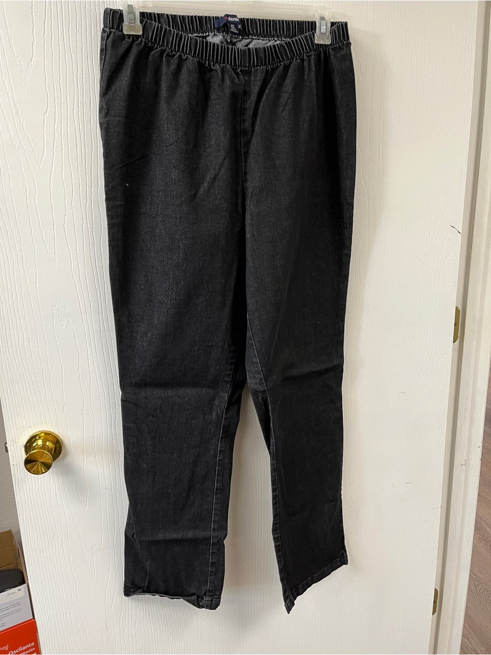 Denim 24/7 Black Straight-Leg Jeans Size 20 Tall